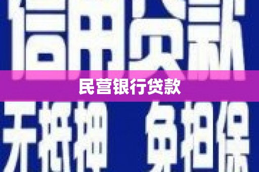 连南民营银行贷款