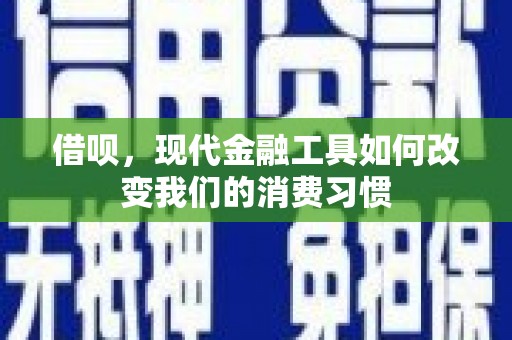 连南借呗，现代金融工具如何改变我们的消费习惯