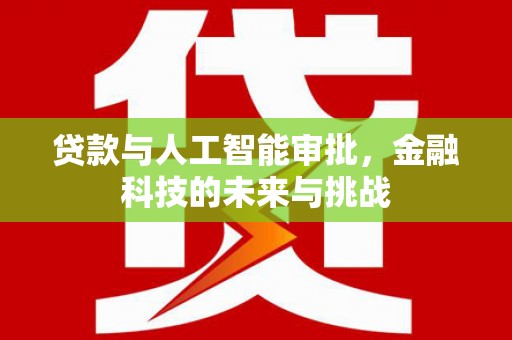 连南贷款与人工智能审批，金融科技的未来与挑战