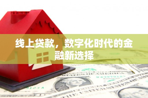 连南线上贷款，数字化时代的金融新选择