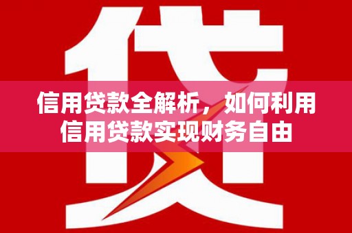 连南信用贷款全解析，如何利用信用贷款实现财务自由